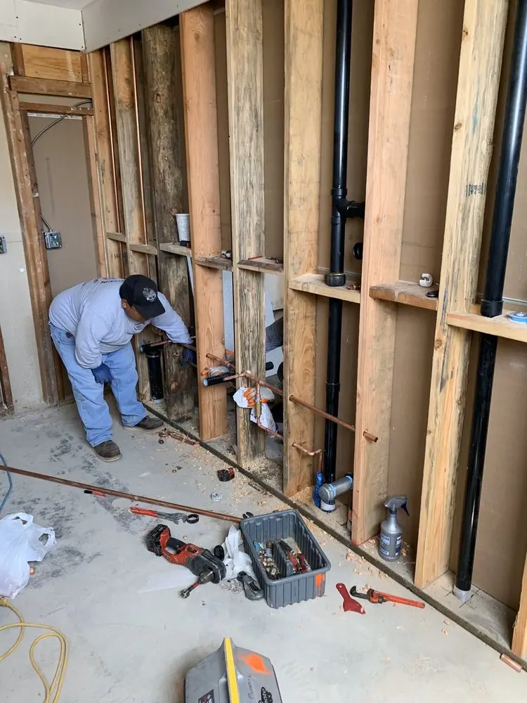 Commercial rough-in plumbing for Water Heater Replacement in Arcadia at Inverness Glen